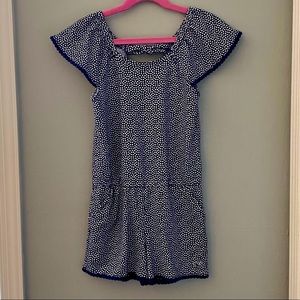 Vineyard Vines Ruffle Sleeve Girls Polkadot Romper